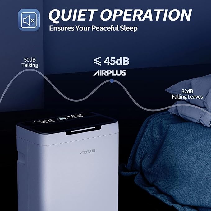 AIRPLUS 1,500 Sq. Ft Dehumidifier for Basement, 30 Pints Powerful Dehumidifier for Home, Large Rooms, Bedrooms, Sufficient Capacity Water Tank with Drain Hose (AP2011N)