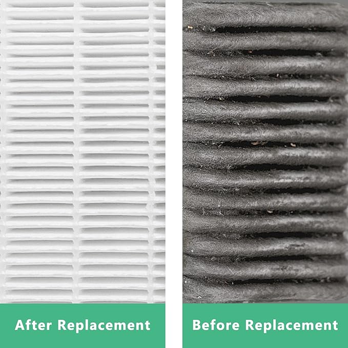 Gekufa Replacement Filter B Compatible with Idylis AC-2125, AC-2126, IAF-H-100B, IAP-10-125, IAPC-40-140, IAP-10-150, IAP-10-050 for Idylis Air Purifiers Include 2 Filters & 2 Carbon Filters