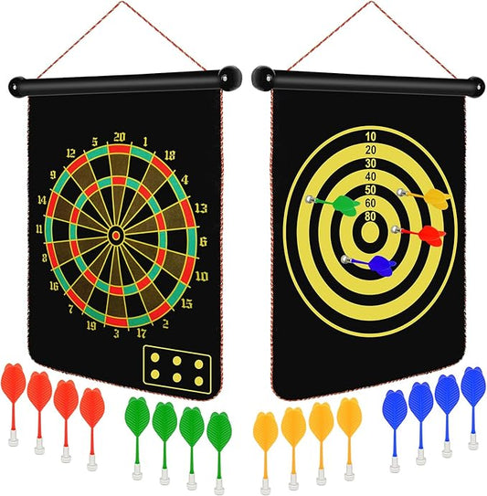 Magnetic Dart Board Outdoor Game Suitable for Children to Play Comes with 12 Darts Best Toys Gifts for Teenage Boys Girls Age 5 6 7 8 9 10 11 12 Years (12 in)