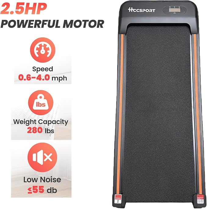 Foldable Treadmill with Incline Treadmill with Home Removable Desk Workstation 3.0 HP 3 in 1 Folding Small Compact Walking Treadmills 300 Lbs Capacity for Home Office-FlexoryFit
