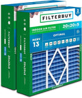 Filterbuy 20x20x5 Air Filter MERV 13 Optimal Defense (2-Pack), Pleated HVAC AC Furnace Air Filters for Amana, Coleman, Goodman, Maytag, York, and More (Actual Size: 20.25 x 20.75 x 5.25 Inches)