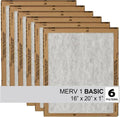 Filtrete 16x20x1 Air Filter, 3M MERV 1 HVAC AC Furnace Filter Replacement, 6-Pack (Actual Size 15.98x20x0.98 in)