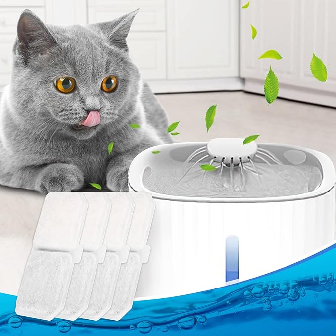 Cat Water Fountain Filters, 12 Pack Pet Filter Replacement Charcoal Filters Compatible with Cat Water Dispenser
