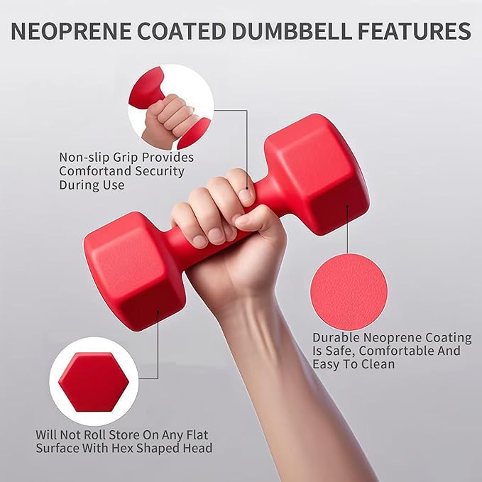 Ritafer 6-10 Pair Hex Rubber Dumbbell Set 350/450 and 550 lbsï¼?-50 lbs ）Hand Free Weight for Strength Coated Encased Iron Weights with Dumbbells Storage Rack Home Gym-FlexoryFit