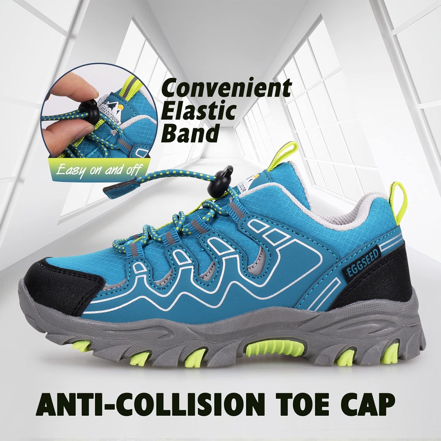 UOVO Boys Girls Kids Sneakers Hiking Running Outdoor Walking Tennis Shoes Waterproof Non Slip Fashion Sneakers(Little/Big Kids