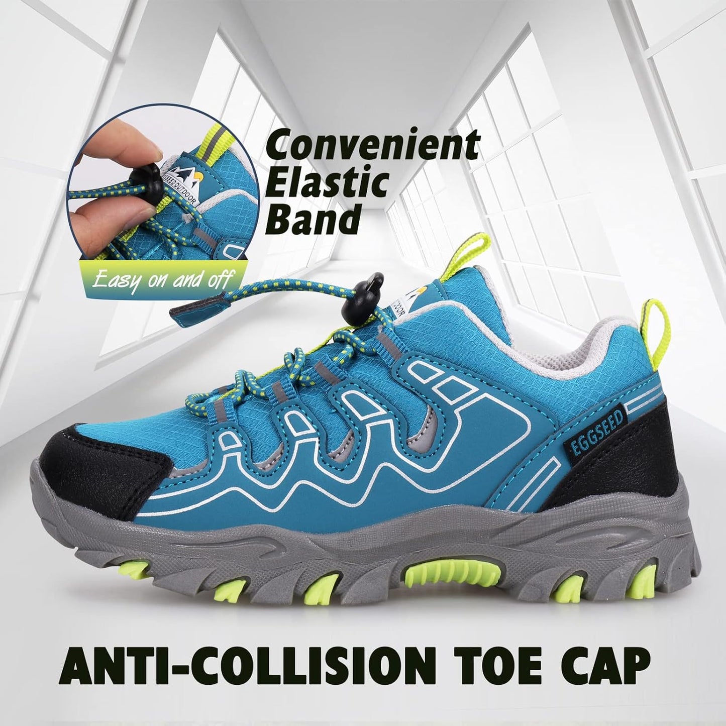 UOVO Boys Girls Kids Sneakers Hiking Running Outdoor Walking Tennis Shoes Waterproof Non Slip Fashion Sneakers(Little/Big Kids