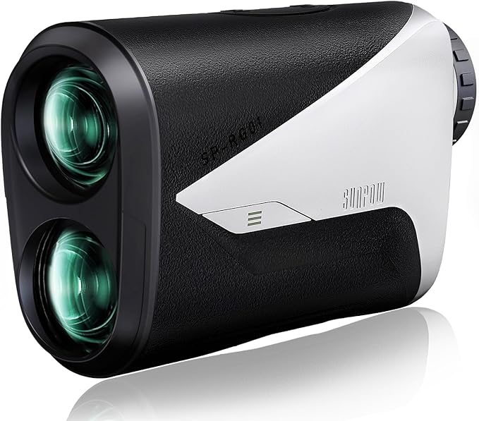 SUNPOW Golf Rangefinder with Slope -1000 Yards Range Finder with Flag Pole Locking Vibration-7X Magnification Rechargeable Golf Range Finders for Hunting