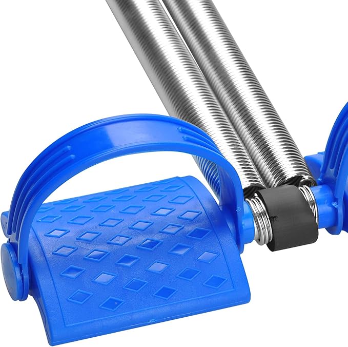 Elastic Sit Up Equipment, Pull Rope Dual Spring Tension Foot Pedal Sit Up Equipment for Abdominal, Leg Exerciser Tummy Trimmer Sport Fitness Slimming Training Bodybuilding at Home Gym-FlexoryFit