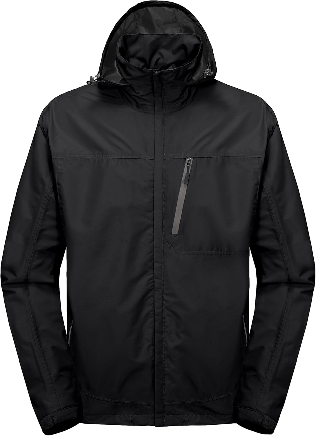 Little Donkey Andy Men's Waterproof Rain Jacket Outdoor Lightweight Hooded Raincoat for Hiking Golf Travel Fishing