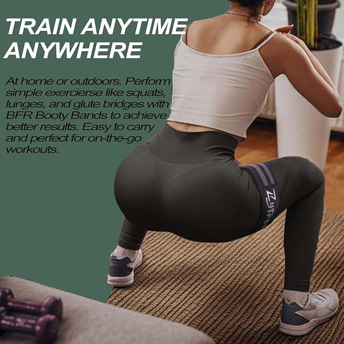 BFR Occlusion Bands for Women Legs Glutes Hip Building, Comfortable Elastic Booty Bands for Blood Flow Training Workouts Fast to Lift Your Butt,Squat,Thigh,Fitness-FlexoryFit