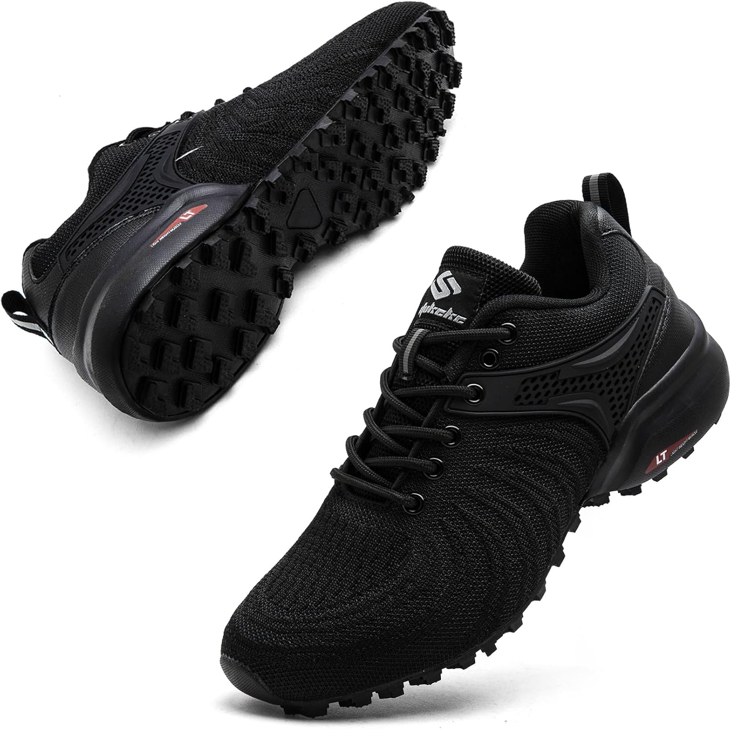 Men's Trail Running Shoes Lightweight Breathable Walking Hiking Sneakers Outdoor Athletic Tennis Cross Training Shoes