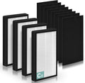Idylis Air Purifier Replacement Filter C for Filtrete and Idylis IAP-10-200 IAP10200 [C+C] IAP-10-280 IAP10280 [C+D] Air Purifier with Idylis Air Filters IAF-H-100C, 4 HEPA & 4 Extra Carbon Pre-filter