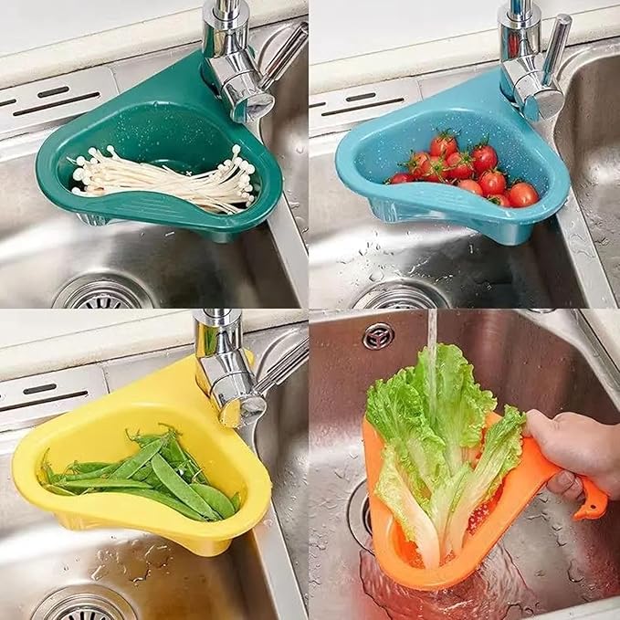 Faucet Hanging Filter Basket for Kitchen Sink, Faucet Hanging Filter Basket, Kitchen Sink Drain Basket Swan, Multifunctional Drain Basket for Kitchen Drain Strainer (Green)