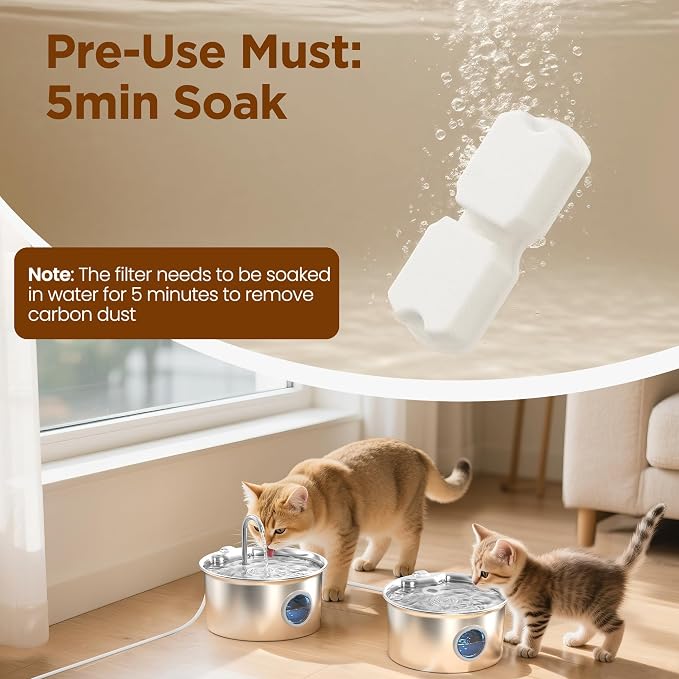GIOTOHUN Cat Fountain Filters Replacement: 16 Pet Water Fountains Filter - Image 3