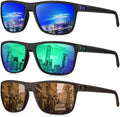 KALIYADI Polarized Sunglasses for Men, Lightweight Sun Glasses with UV Protection for Driving Fishing Golf