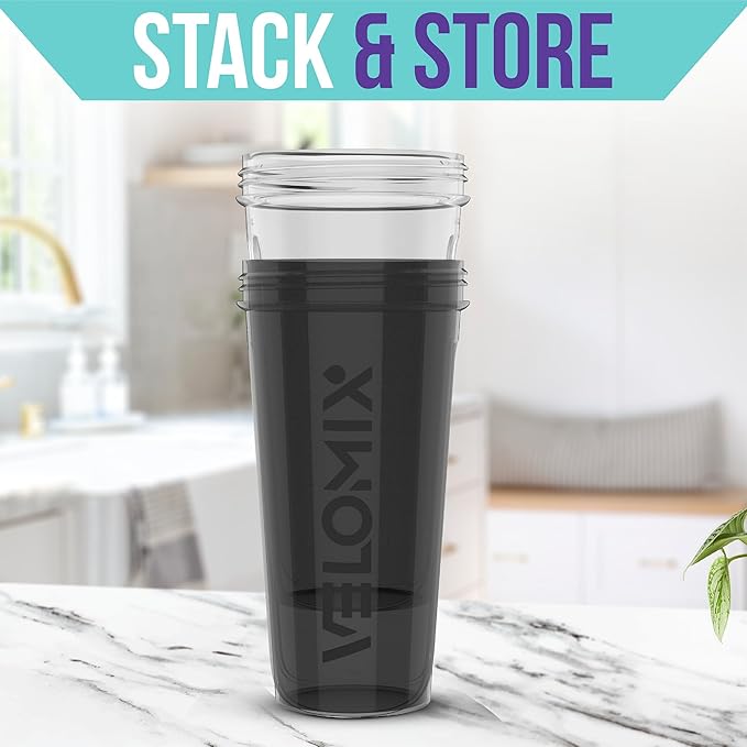 '-2 Pack- 28 oz Protein Shaker Bottles for Protein Mixes - 2x Wire Whisk | Leak Proof Shaker Cups for Protein Shakes | Protein Shaker Bottle Pack (Black/Transparent)-FlexoryFit