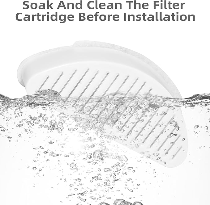 9 Pack Cat Water Fountain Filter Compatible with Cat Dispenser - 67oz/2L Automatic Water Feeder (9 Filters+18 Sponges)