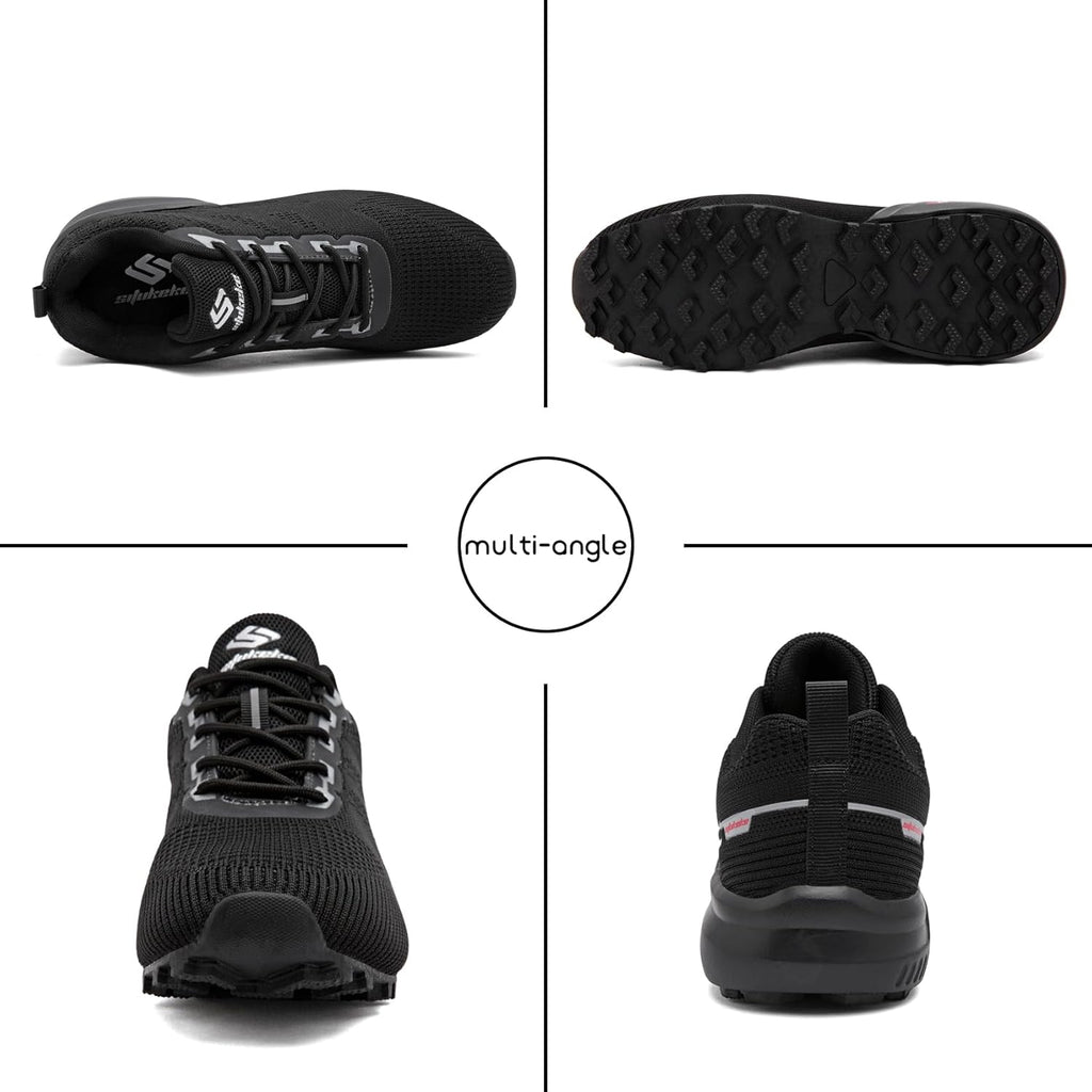 Men's Trail Running Shoes Lightweight Breathable Walking Hiking Sneakers Outdoor Athletic Tennis Cross Training Shoes