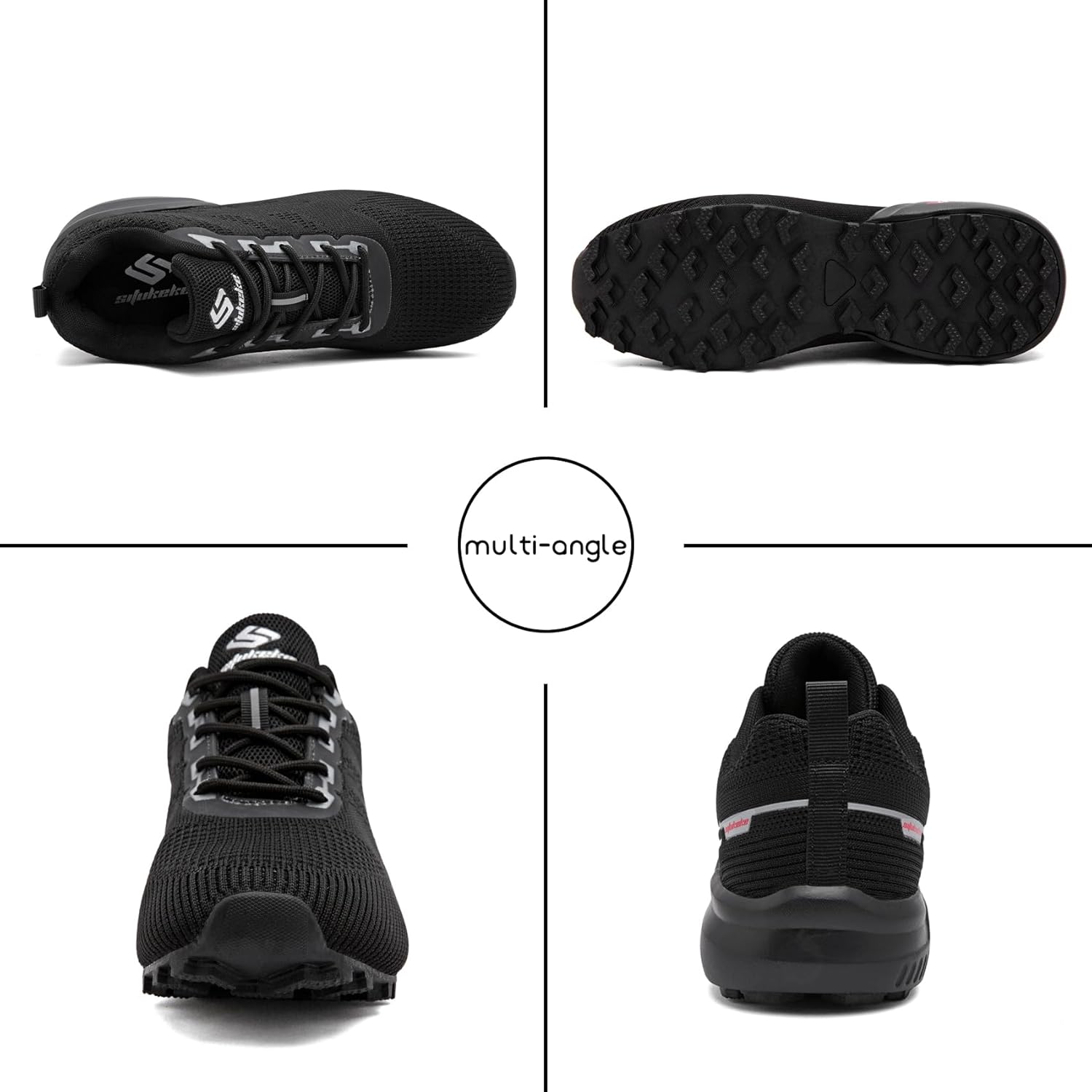 Men's Trail Running Shoes Lightweight Breathable Walking Hiking Sneakers Outdoor Athletic Tennis Cross Training Shoes