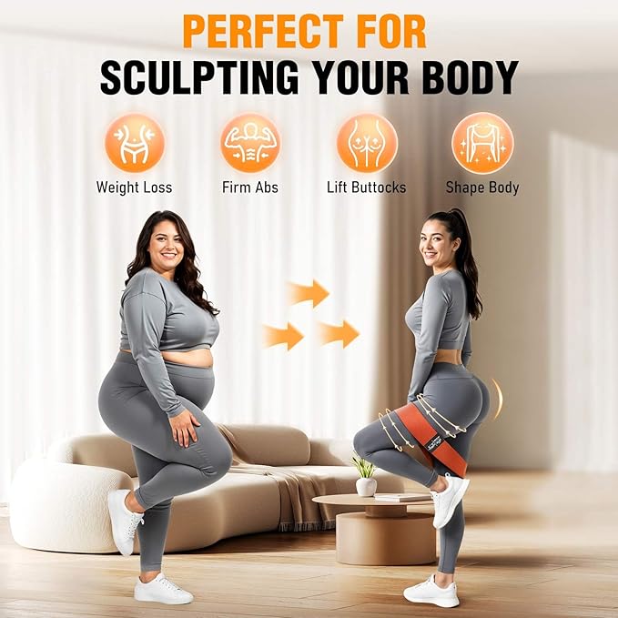 Fabric Resistance Bands for Working Out - Exercise Bands for Women and Men, Booty Bands for Legs and Glute, Yoga, Pilates, Rehab, Fitness and Home Workout-FlexoryFit