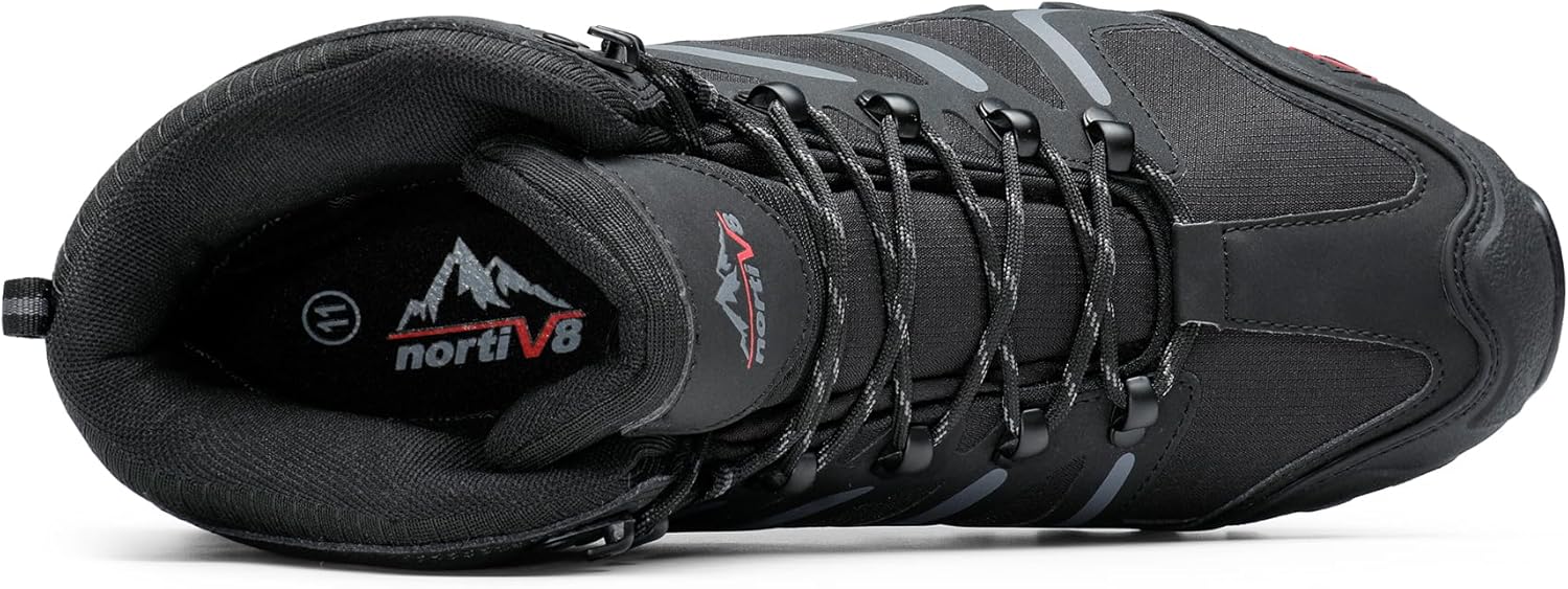 NORTIV 8 Men's Ankle High Waterproof Hiking Boots Outdoor Lightweight Shoes Trekking Trails Armadillo