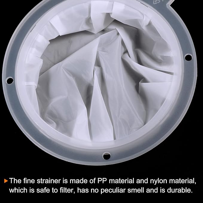 PATIKIL 6.1" O.D. Food Filter Strainer, 400 Mesh Kitchen Mesh Filters Strainers Fine Mesh Sieve for Juice, Coffee, Soy Milk Filtration, White