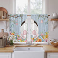 Easter Kitchen Tier Curtains 45 Inch Long 2 Panel Set, Rod Pocket Short Window by Unknown