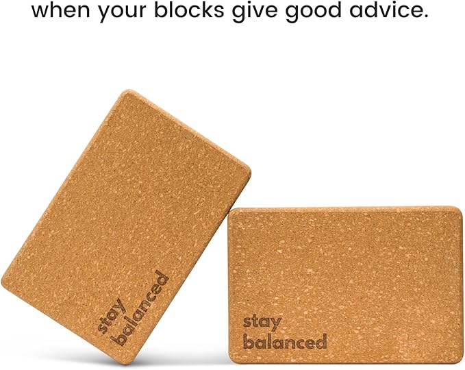 Premium Cork Yoga Blocks - Extra Large Yoga Block 2-Pack or Extra Tall 1-Pack for Inflexible Yogis | Natural, High-Density Cork for Superior Support & Stability | Optional Yoga Strap & Gift Box-FlexoryFit