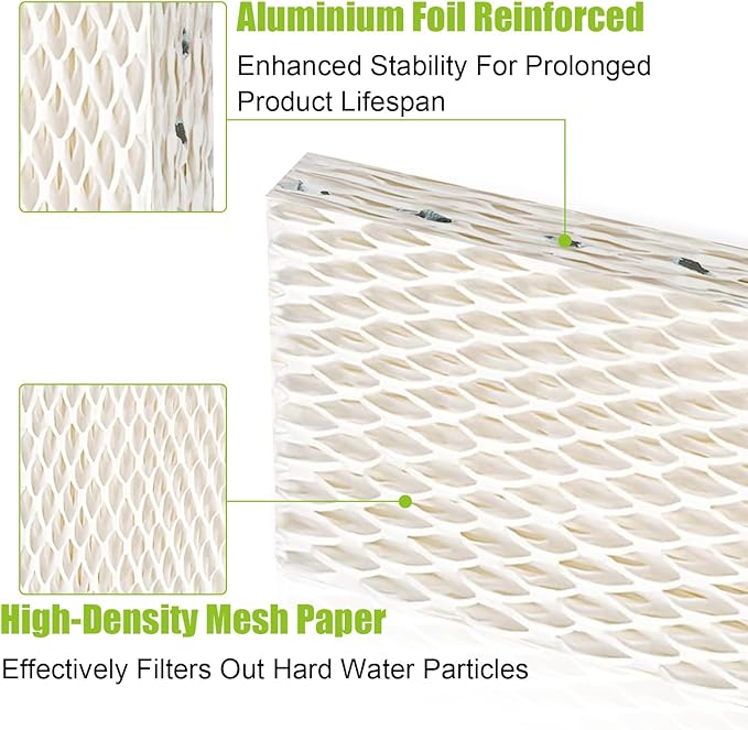 8 Pack WF813 Humidifier Filters Wick Replacement Compatible with ReliOn RCM-832 RCM-832N WF813 DH832 ProCare PCWF813 Equate EQWF813 EQ-2119-UL Duracraft DH-830 Cool Mist Humidifier Filters