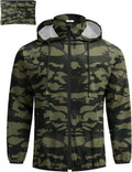 COOFANDY Men's Packable Rain Jacket Lightweight Waterproof Raincoat with Hood Travel Hiking Golf Windbreaker