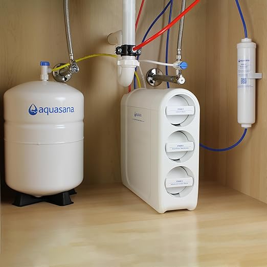 Aquasana SmartFlow® Reverse Osmosis Water Filter | RO Under Sink System | WQA Certified up to 99.99% of 90 contaminants Including Fluoride, PFAS, Arsenic, Lead, and Chlorine | Does not Include Faucet