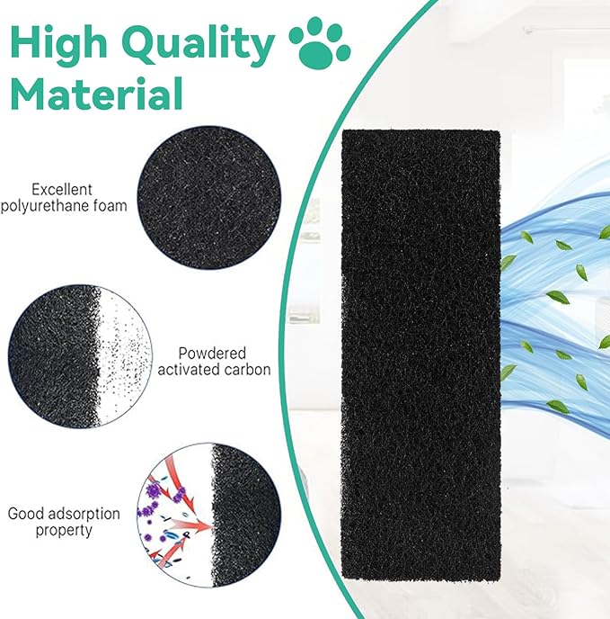 8Pcs Carbon Filters Compatible with Litter-Robot 3,Replacement Activated Charcoal Filters for Litter Box Carbon Premium Filters,Thickened and Durable,Eliminate Odor and Controls Moisture on Pet's Body