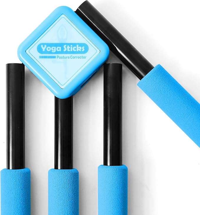 Back Straightener Posture Corrector|Yoga Stick Stretching Tool for Women and Men|Portable Posture Corrector Pole,Stretch Mobility Stick, Physical Workout Exercise Dowel-FlexoryFit