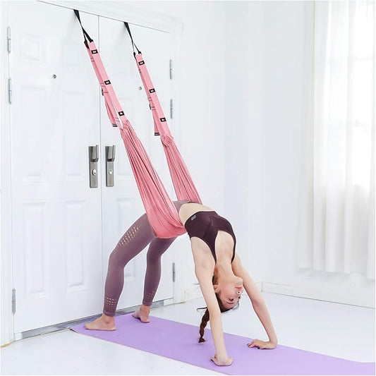 Leg Stretcher Strap, Stretching Equipment with Door Anchor Flexibility Trainer Backbend Assist for Dance Aerial Yoga Ballet Leg Stretching Exercise-FlexoryFit