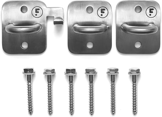GolfForever Wall Anchor Set Proven by Golfer Scottie Scheffler | Golf Swing Training Wall Anchor Point | Premium Golf Training Workout Exercise Equipment to Expand Movements | 3-Pack | 6 Lag Screws-FlexoryFit