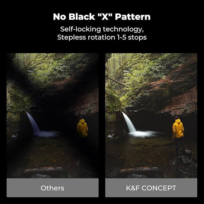 K&F CONCEPT 49mm Variable ND2-32 & Polarizing Filter 2-in-1 - Image 4