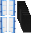 Improvedhand HAPF30AT Filter Replacement Compatible with Holmes AER1 Type Total Air Purifier, Fit for Holmes HAP242B-U HAPF30AT, 4 HEPA Filters and 8 Carbon Pre-Filters