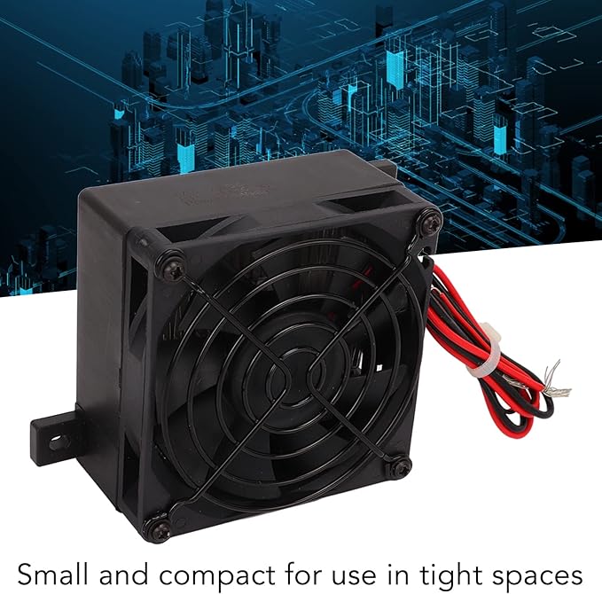 Compact PTC Thermistor Heater with Fan – 12V/24V Constant Temperature Air Heater Module for Car, Humidifier & Electric Heater Repair, Insulation Type High Efficiency PTC Heating Element