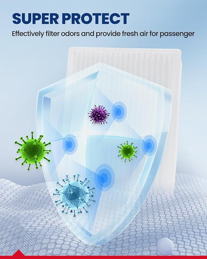 KAX CF9846A Cabin Air Filter, Replacement for 4Runner 2003-2009 Prius 2001-2009 Sienna 2004-2009 FJ Cruiser, Outback, Galant, Legacy Cabin Filter with Activated Carbon