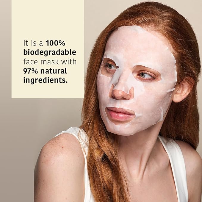IROHA NATURE Brightening & Hydrating Face Mask with Pure Vitamin C and Hyaluronic Acid (Pack of 15) | Illuminates & Hydrates | Instant Results in 15 Minutes | 100% Biodegradable-FlexoryFit