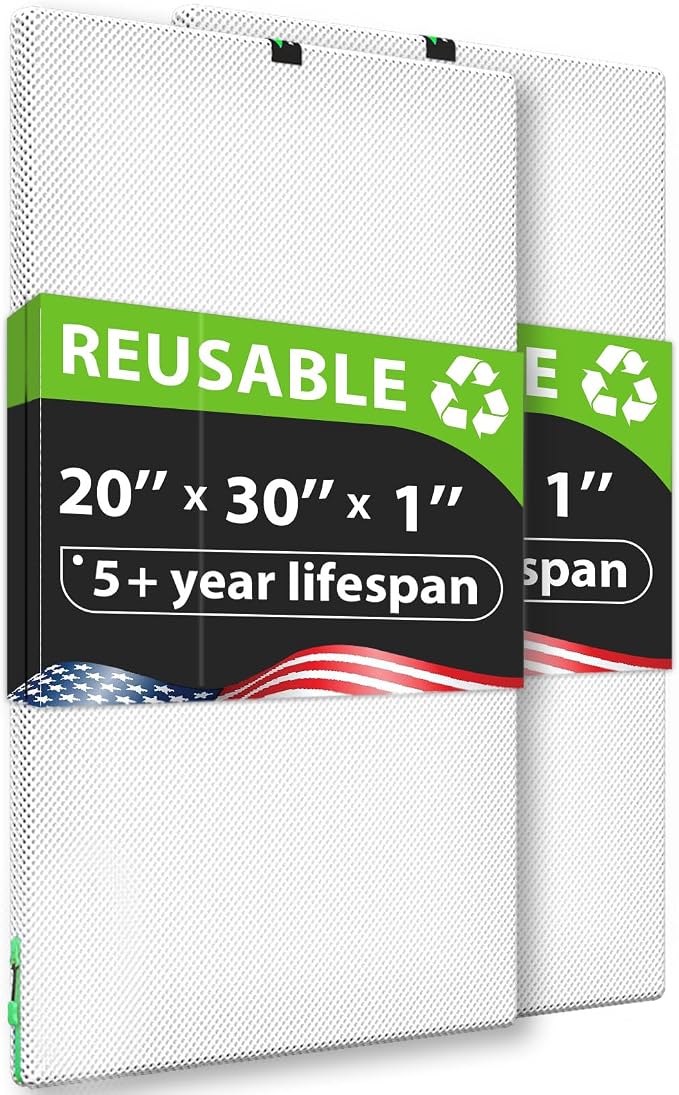REair 20x30x1 Air filter Pro Kit, Washable and Reusable Air Filter 20x30x1 by Reair