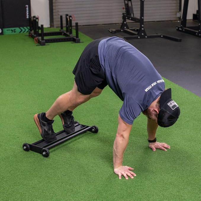 Titan Fitness Glute Hamstring Ab Glider, Leg and Ab Roller for Home Gym Fitness, Lower Body Workout Equipment-FlexoryFit