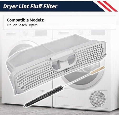 00752387 Dryer Lint Screen Filter Assembly Compatible with Bosch Dryers Replace AP5984732 00753637 752387 753637 Dryer Lint Fluff Filter