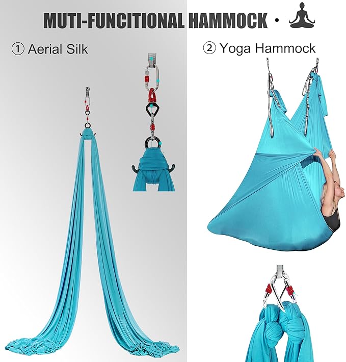 Aerial Silks 11 Yards Aerial Silks For Home Aerial Yoga Swing Aerial Yoga Hammock Swing Aerial Silk For Gymnastics-FlexoryFit