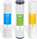 EXPRESS WATER FLTWH2045CGS1 Whole House Replacement Water Filter Set, 3 Count (Pack of 1), White