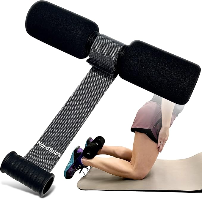 NordStick Nordic Hamstring Curl Strap - Original Nord Stick Exercise Set for Home and Travel - 5 Second Set Up-FlexoryFit
