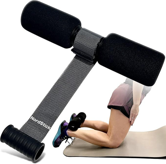 NordStick Nordic Hamstring Curl Strap - Original Nord Stick Exercise Set for Home and Travel - 5 Second Set Up-FlexoryFit