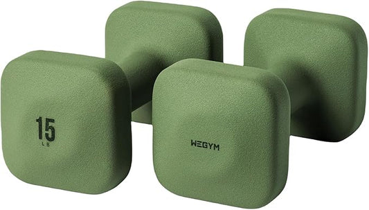 SafeGrip Dumbbells, Anti-Slip, Anti-Roll, Thick Handles, Free Weights, Square Dumbbells for Secure Workouts at Home, Weightlifting, and Personal Training-FlexoryFit