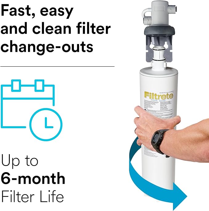 Filtrete Maximum Under Sink Quick Change Water Filtration Replacement Filter 3US-MAX-F01, for use with System 3US-MAX-S01 (Pack of 2)