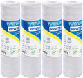 PUREPLUS 5 Micron 10"x2.5" Whole House String Wound Sediment Filter for Well Water, Replacement Cartridge for Universal 10 inch RO System, WP-5, Aqua-Pure AP110, CFS110, Culligan P5, WFPFC4002, 4Pack